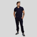 Men's Elastic Waist Slim Fit Jogger Scrub Pant