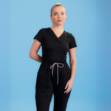 Women's V-neck Sporty Look Scrub Top