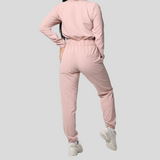 Women's Eight Pockets Zip Front Elastic Waistband Jumpsuit