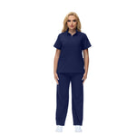 Alison Four-Pocket Scrub Top with mandarin collar and functional design.