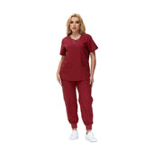 Cleo Scrub Set featuring a classic fit and cross design V-neck, ideal for healthcare professionals.