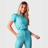 Women's Princess Sleeve Shirt Style Scrub Top