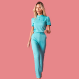 Women's Princess Sleeve Shirt Style Scrub Top