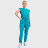 Women's Sporty Elastic Waist Scrub Pant