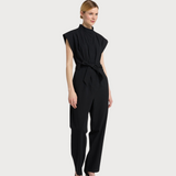 Women's Stand-up Collar Side Pockets Jumpsuit