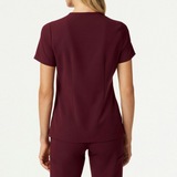 Women's V-neck One-Pocket Slim Scrub Top