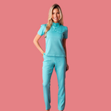 Women's Princess Sleeve Shirt Style Scrub Top