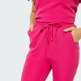 Women's Elastic Waist Drawstring Scrub Pants