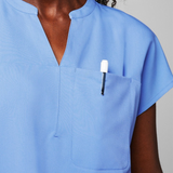 V-neck Three Pockets Scrub Top