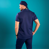 Men's Distinctive V-neck Chest Pocket Scrub Top