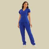 Women's Tulip Sleeve V-neck Scrub Top