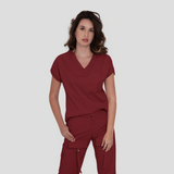 Women's V-neck One Pocket Scrub Top