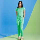 Women's V-neck Sporty Look Scrub Top