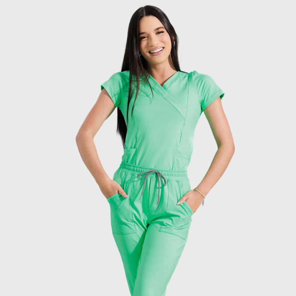 Women's V-neck Sporty Look Scrub Top