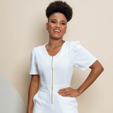 Women's V-neck Puff Sleeve Jumpsuit