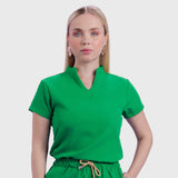 Women's High V Neck Scrub Top