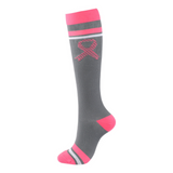 Pink Ribbon Knitted Compression Socks