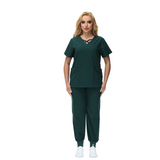 Cleo Scrub Set featuring a classic fit and cross design V-neck, ideal for healthcare professionals.