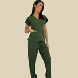 Women's Tulip Sleeve V-neck Scrub Top