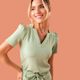 Women's Slim V-neck Scrub Top