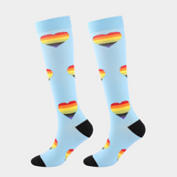 Multicolor Printed 3D Knitted Compression Sock