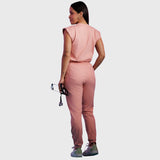 Women's Sporty Elastic Waist Scrub Pant