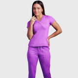 Women's V-neck Sporty Look Scrub Top