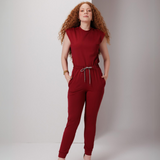 Women's Sporty Elastic Waist Scrub Pant