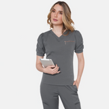 Women's V-neck One Upper Left Pocket Scrub Top