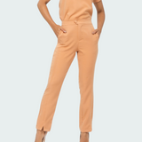 Women's Modern Elastic Waistband Tie Scrub Pant