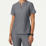 Women's V-neck One-Pocket Slim Scrub Top