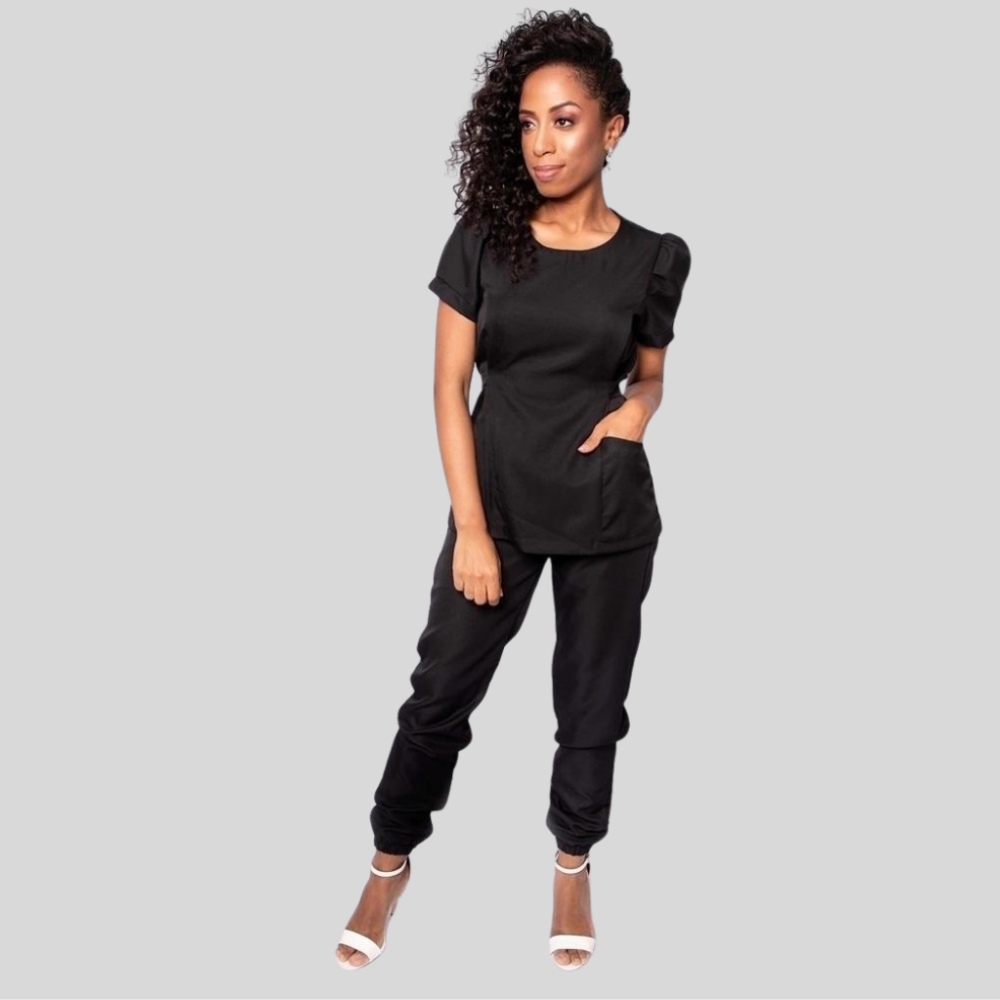 Women's Slim Fit Scrub Pant With Elasticated Hems