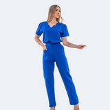 Women's Side Elastic Waistband Slim Fit Scrub Pant