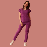 Women's Straight Leg Scrub Pant With  Elastic Waistband