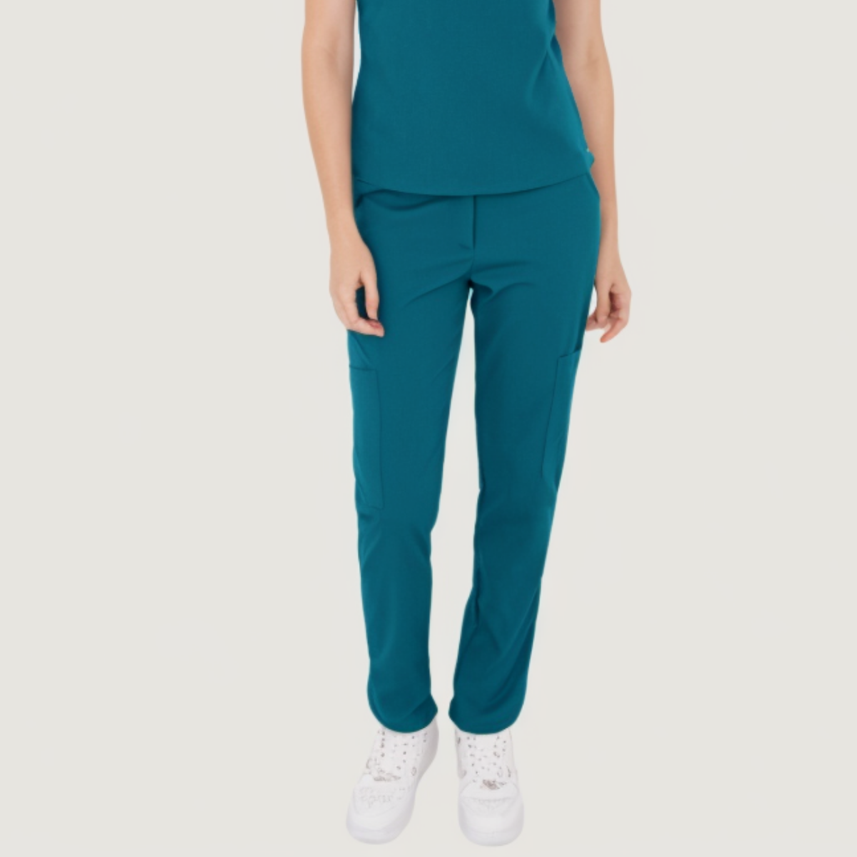 Women's Slim Six Pockets Scrub Pants