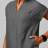 V-neck Three Pockets Scrub Top