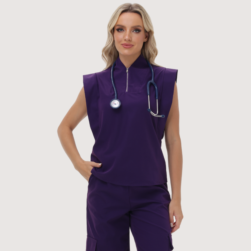 Women's Thin Waist Slim Fit Scrub Top