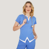 Women's W Neck Scrub Top