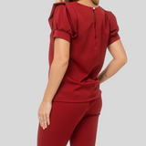 Women's Square Neck Slim Fit Scrub Top