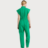 Women's Stand-up Collar Side Pockets Jumpsuit