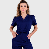 Women's Slim V-neck Scrub Top