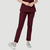 Women's Five Pockets Elastic Waist Scrub Pant