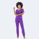 Women's V-Neck with Details Slim Fit Scrub Top