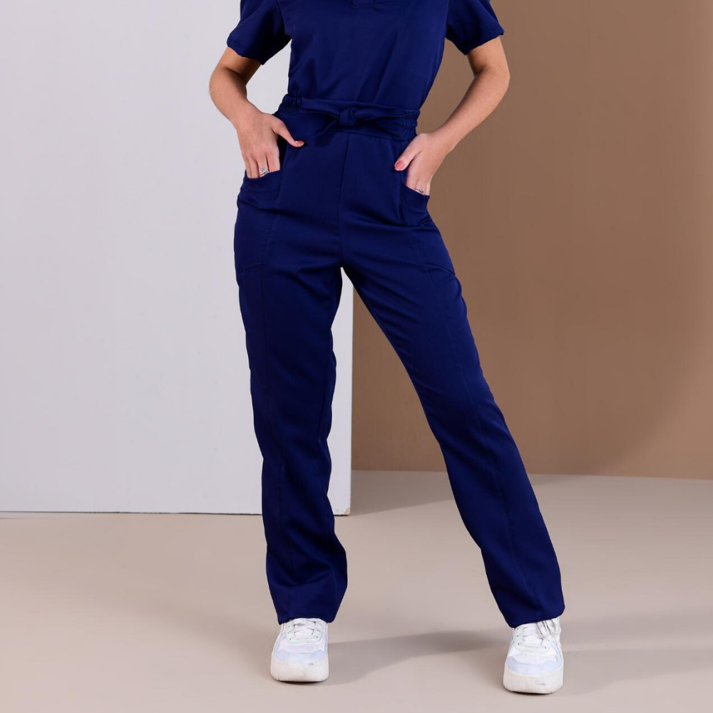 Women's Elastic Waist Drawstring Scrub Pants