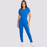 Women's High-waisted Plain Front Scrub Pant