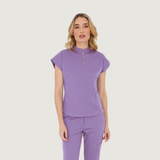 Women's Zipper Scrub Top