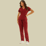 Women's Tulip Sleeve V-neck Scrub Top