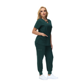 Cleo Scrub Set featuring a classic fit and cross design V-neck, ideal for healthcare professionals.