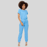 Women's Crew Neck Tulip Sleeve Scrub Top