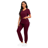 Aggie Heart-neck Scrub Top